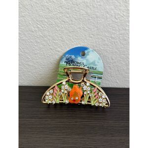 Studio Ghibli Howl's Moving Castle Calcifer Floral Hair Claw Clip